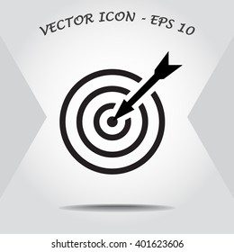 Darts target sign icon, vector illustration. Flat design style