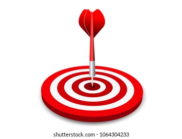 Darts target. Success Business Concept. Creative idea 3d illustration isolated on white background