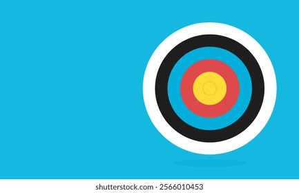 Darts target. Success Business Concept. Target hit in center by arrows, future technology. Business target isometric concept vector illustration. Symbolic goals achievement, success, victory. Vector