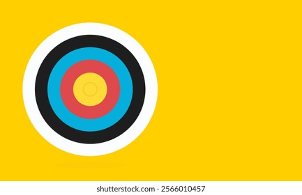 Darts target. Success Business Concept. Target hit in center by arrows, future technology. Business target isometric concept vector illustration. Symbolic goals achievement, success, victory. Vector