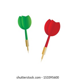 darts target vector cartoon style