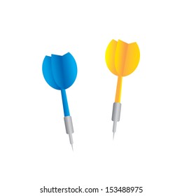 darts target vector cartoon style