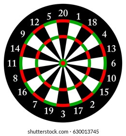 Darts. Target for darts. Vector illustration.