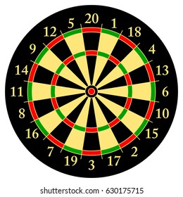 Darts. Target for darts. Vector illustration.