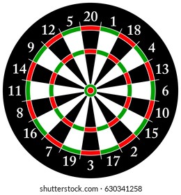Darts. Target for darts. Vector illustration.