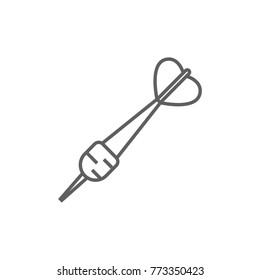 Darts thin line icon vector