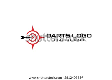 Darts tournament logo design, logo icon Vector illustration.