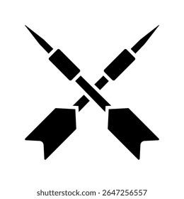Darts vector icon. Dart illustration sign. javelin symbol. target web icon.