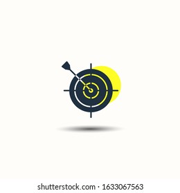 Darts vector icon. Target icon. Darts board for archery.