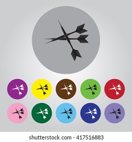 Darts vector icons. for web and mobile