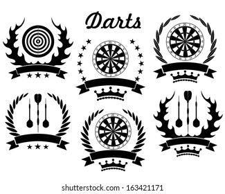 Darts vector illustration. Isolated darts on white background. EPS 10. Vector illustration