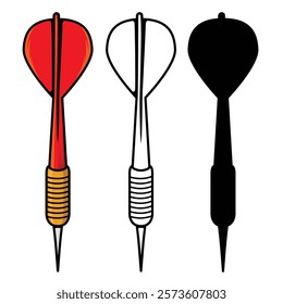 Darts vector illustration. Team or sport club emblem design	
