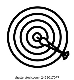 darts Vector Line Icon Design