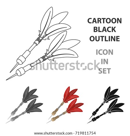 Darts for the wind gun.African safari single icon in cartoon style vector symbol stock illustration web.