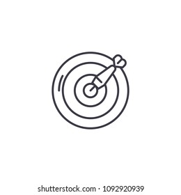 Darts-57 linear icon concept. Darts-57 line vector sign, symbol, illustration.