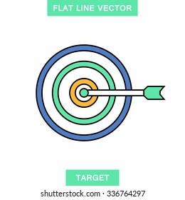 Darts,target,solution,success flat line,linear style icon,element for web design,apps,business