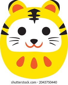 Daruma doll of the Year of the Tiger of New Year holidays.
