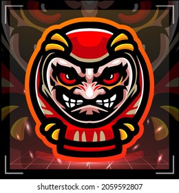 Daruma dolls mascot. esport logo design