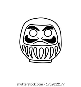 Daruma-Doodle-Symbol, Vektorgrafik