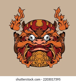 daruma fire vector illustration made especially for advertising branding use and much more