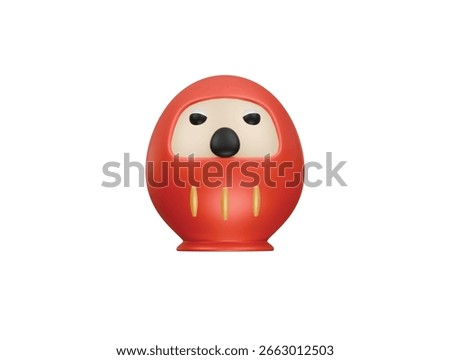 daruma icon 3d illustration render