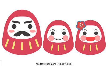 Daruma Japanese Doll