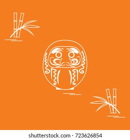 Daruma - Japanese traditional doll roly-poly. The annual new year's ritual of making a wish.