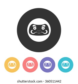 daruma. Japanese traditional doll. vector illustration