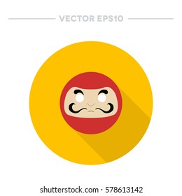 daruma. Japanese traditional doll. vector illustration