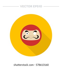 daruma. Japanese traditional doll. vector illustration