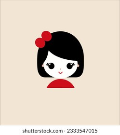 daruna doll illustration design. flat design daruna doll