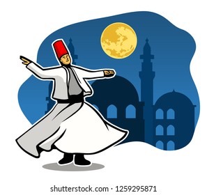 Darvish do spiritual dancing in the moonlight.