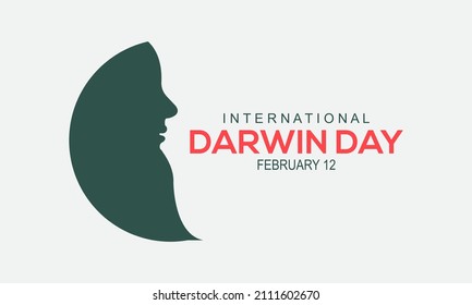 Darwin day. Holiday celebration vector background for banner, card, poster, background.