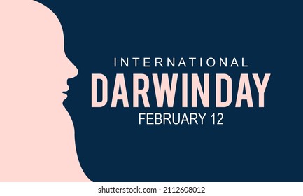 Darwin day. Holiday celebration vector background for banner, card, poster, background.