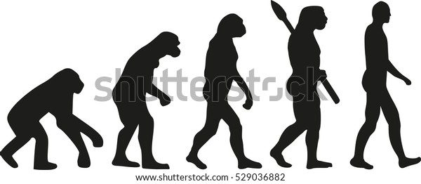 人間のダーウィン進化 のベクター画像素材 ロイヤリティフリー