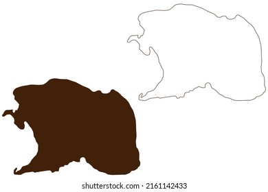 Darwin island (Republic of Ecuador, Pacific Ocean, Latin or South America, Galapagos Islands, Archipielago de Colon) map vector illustration, scribble sketch Isla Culpepper map