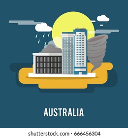 Darwin northern territory historic city Australia illustration design