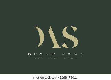 DAS abstract letter logo design. This logo is designed by three abstract letters.