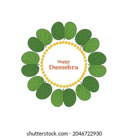 dasara festival golden leaf design template