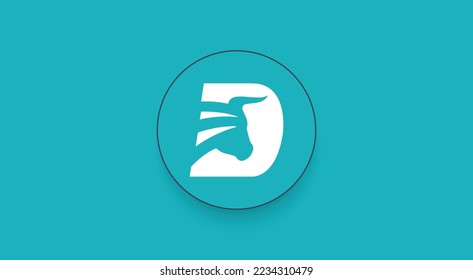 Dash 2 trade, D2T token cryptocurrency 3d logo on isolated background with copy space. vector illustration of Dash 2 trade, D2T token banner design concept.