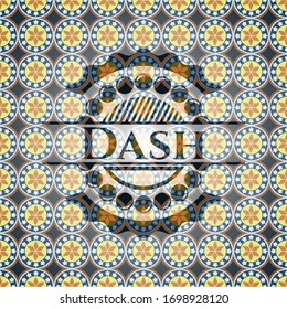 Dash arabischen Emblem Hintergrund. Arabeske Einrichtung.