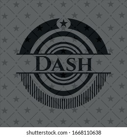 Dash black emblem. Vector Illustration. Detailed.