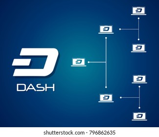 Dash blockchain background collection design