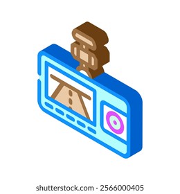 dash cam accessory isometric icon vector. dash cam accessory sign. isolated symbol illustration