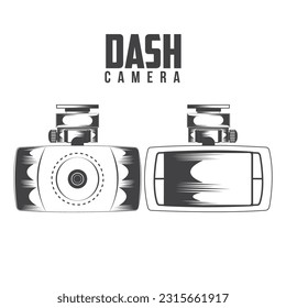 Dash-Kamera Vektorgrafik Stockillustration Vintageretro Dash-Kamera