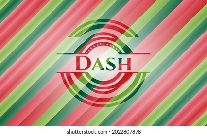 Emblema de los colores de navidad. Ilustración vectorial. Detallado. 
