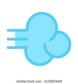 Dash Cloud Icon Flat Design Isolated Stock Vector (Royalty Free ...