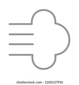 Icono de símbolo de nube Dash en fondo blanco