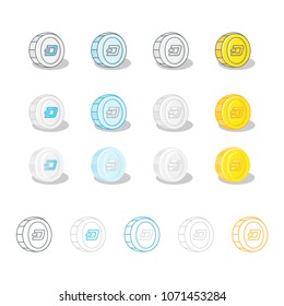 DASH coin cartoon vector design.