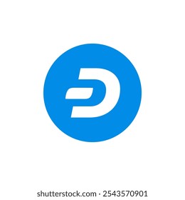 Dash moeda plana ícone de design logotipo